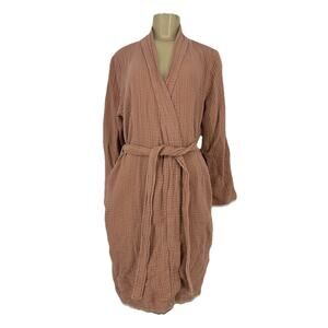PARACHUTE Medium Women Gauze Bathrobe Pockets Belted Lightweight 6-7